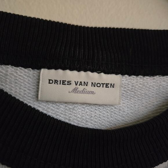 Dries Van Noten Size M Hax Cotton Blue Sweatshirt Graphic Print Style SS23 - Picture 3 of 11